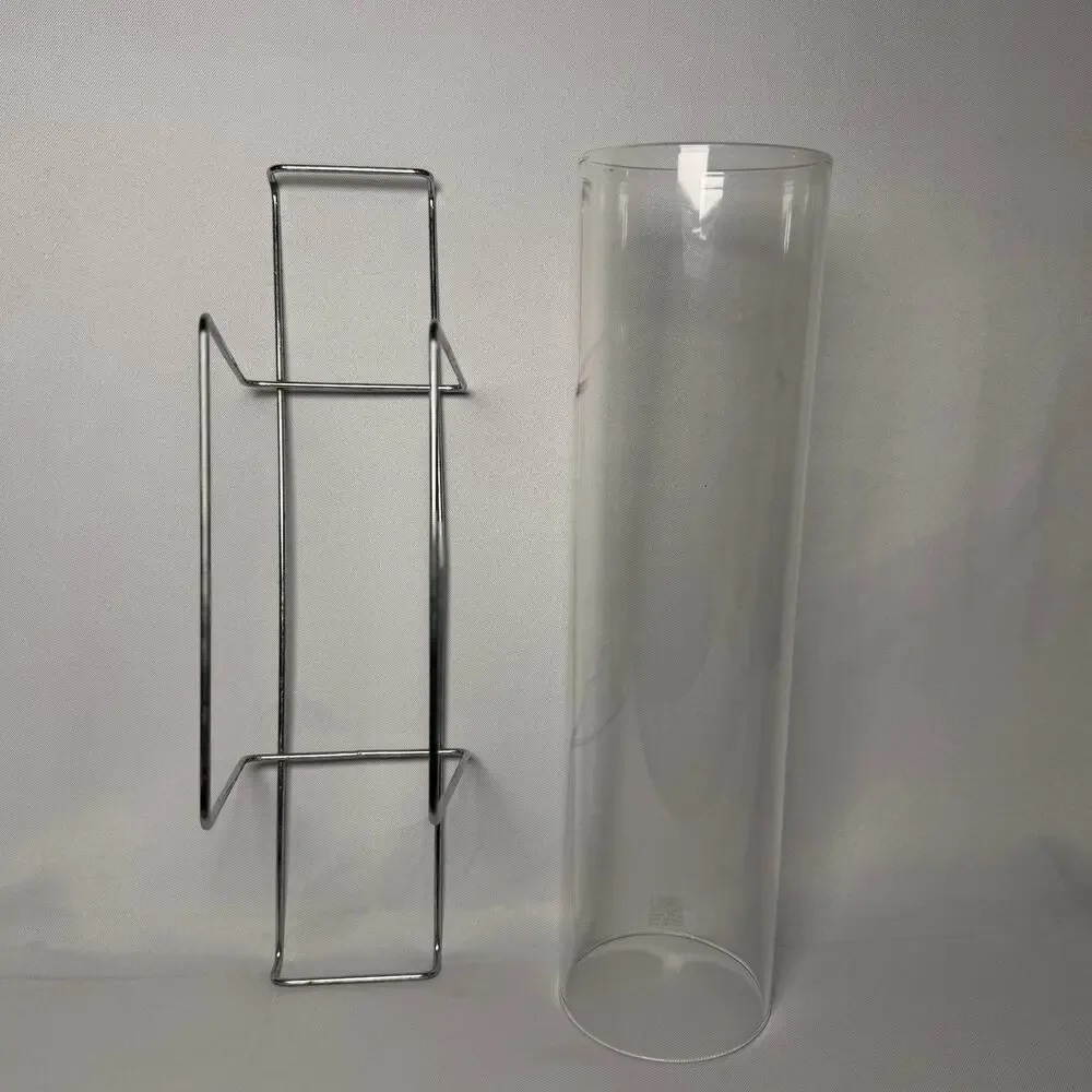 Vintage Pyrex Bake-a-Round Corning Glass Bread Tube Baker and Wire Metal Rack